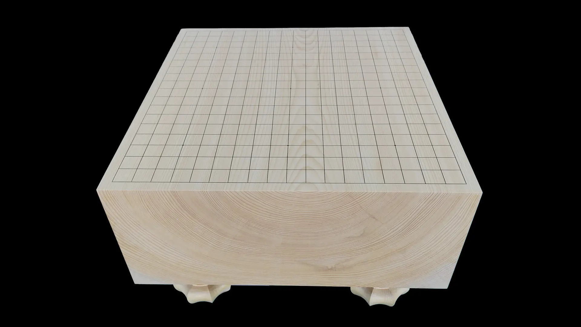 囲碁(脚付)5.8寸|九州榧・1枚板木裏盤の全面イメージ1