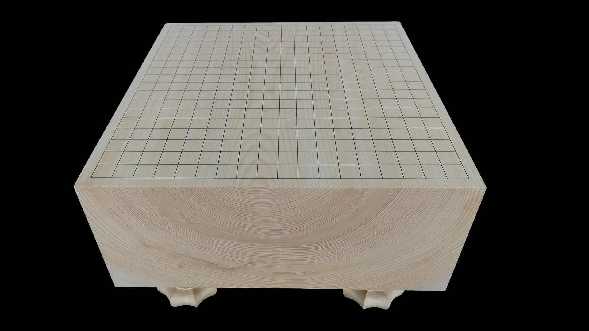 囲碁(脚付)5.8寸|九州榧・1枚板木裏盤の全面イメージ2