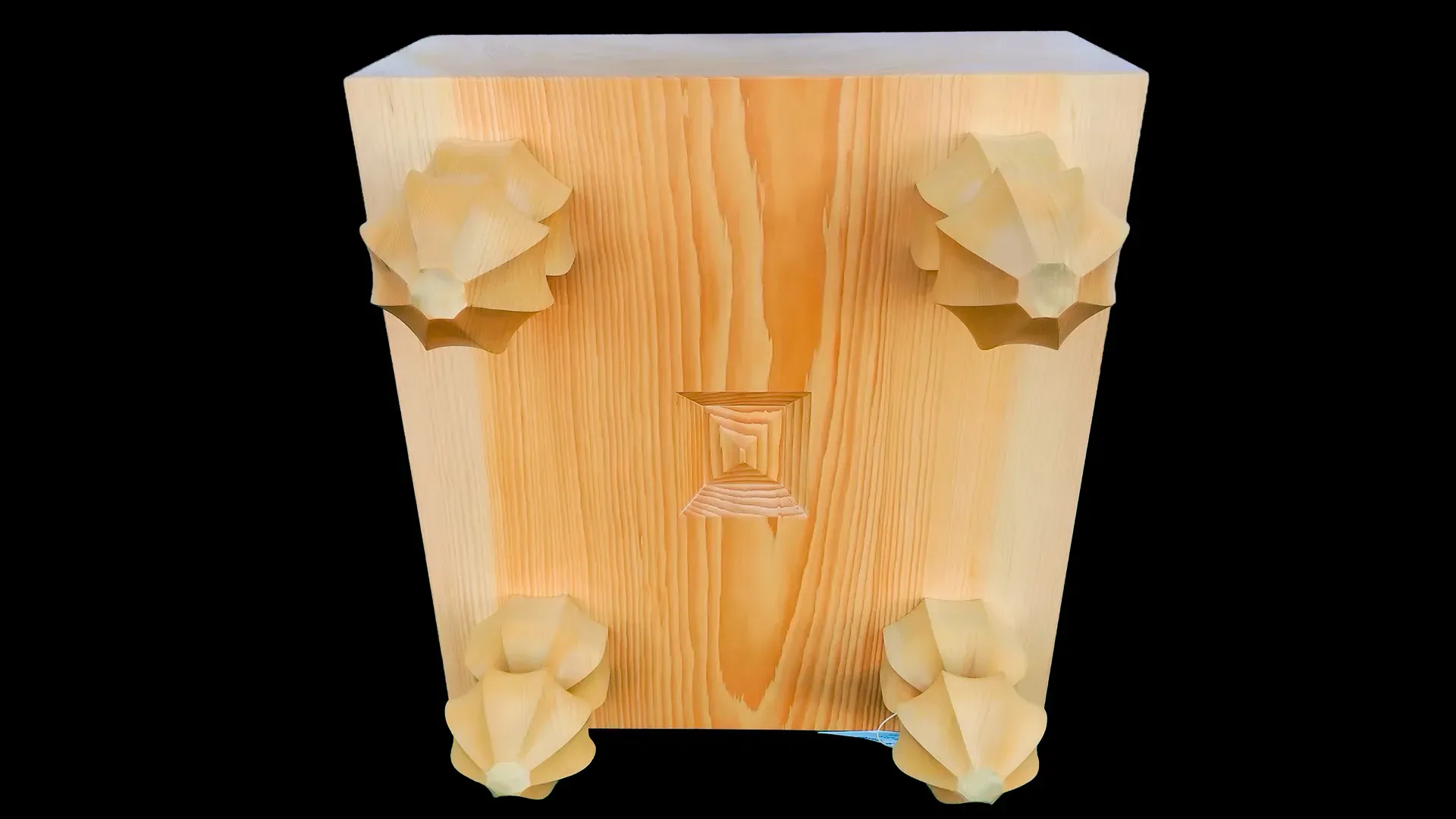 囲碁(脚付)5.6寸|綾営林署榧・1枚板木裏盤の底面イメージ1