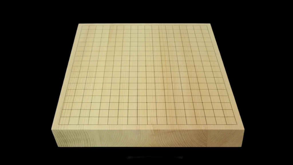 【美品】卓上囲碁盤　本榧　2寸　天地柾目　高級天然木　ハギ4枚造り　特撰　6㎝ 碁盤（卓上）2寸｜九州榧・4枚接ぎ盤柾目 | 熊須碁盤店