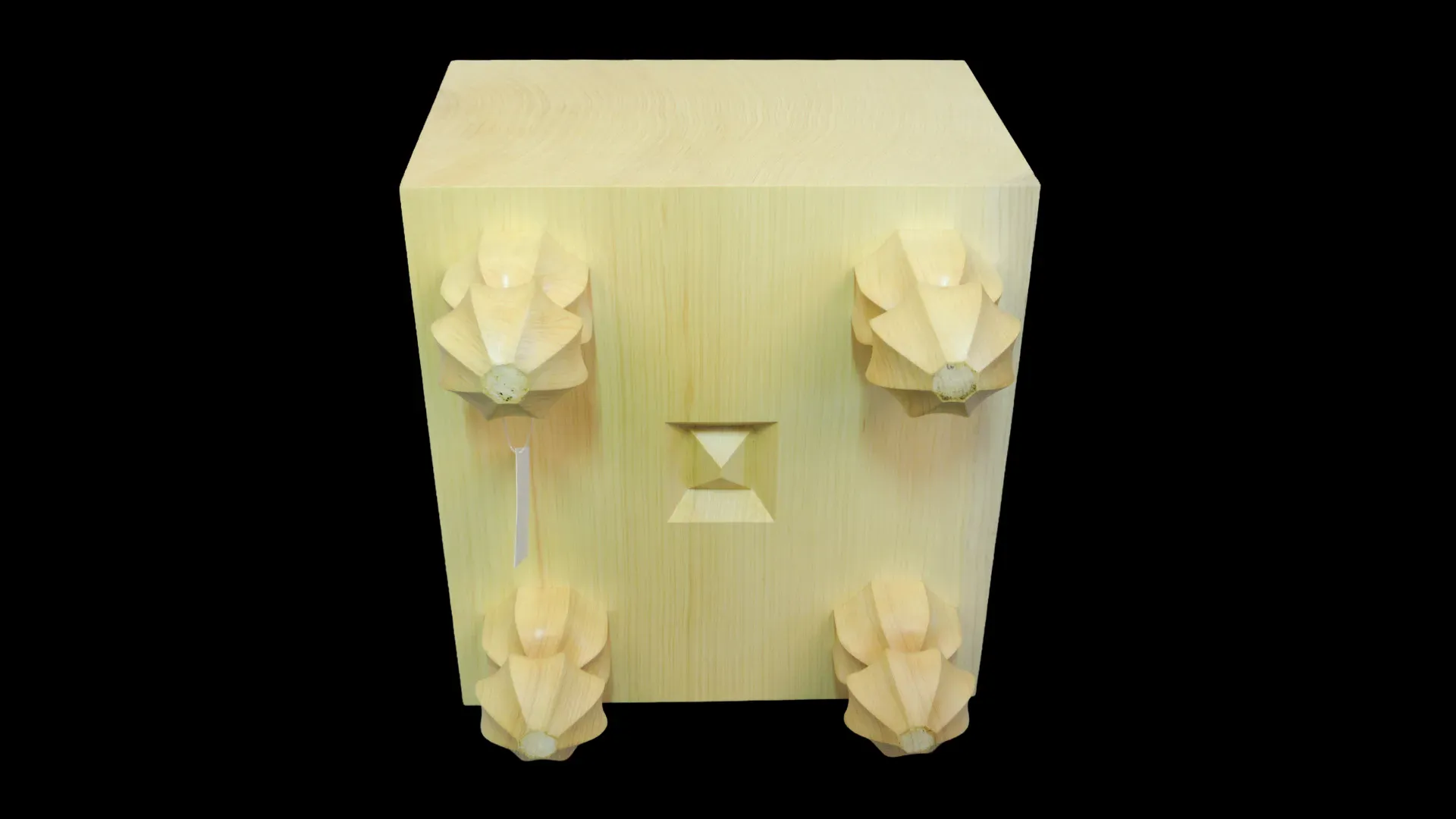 将棋(脚付)7.15寸|九州榧・1枚板柾目の底面のイメージ