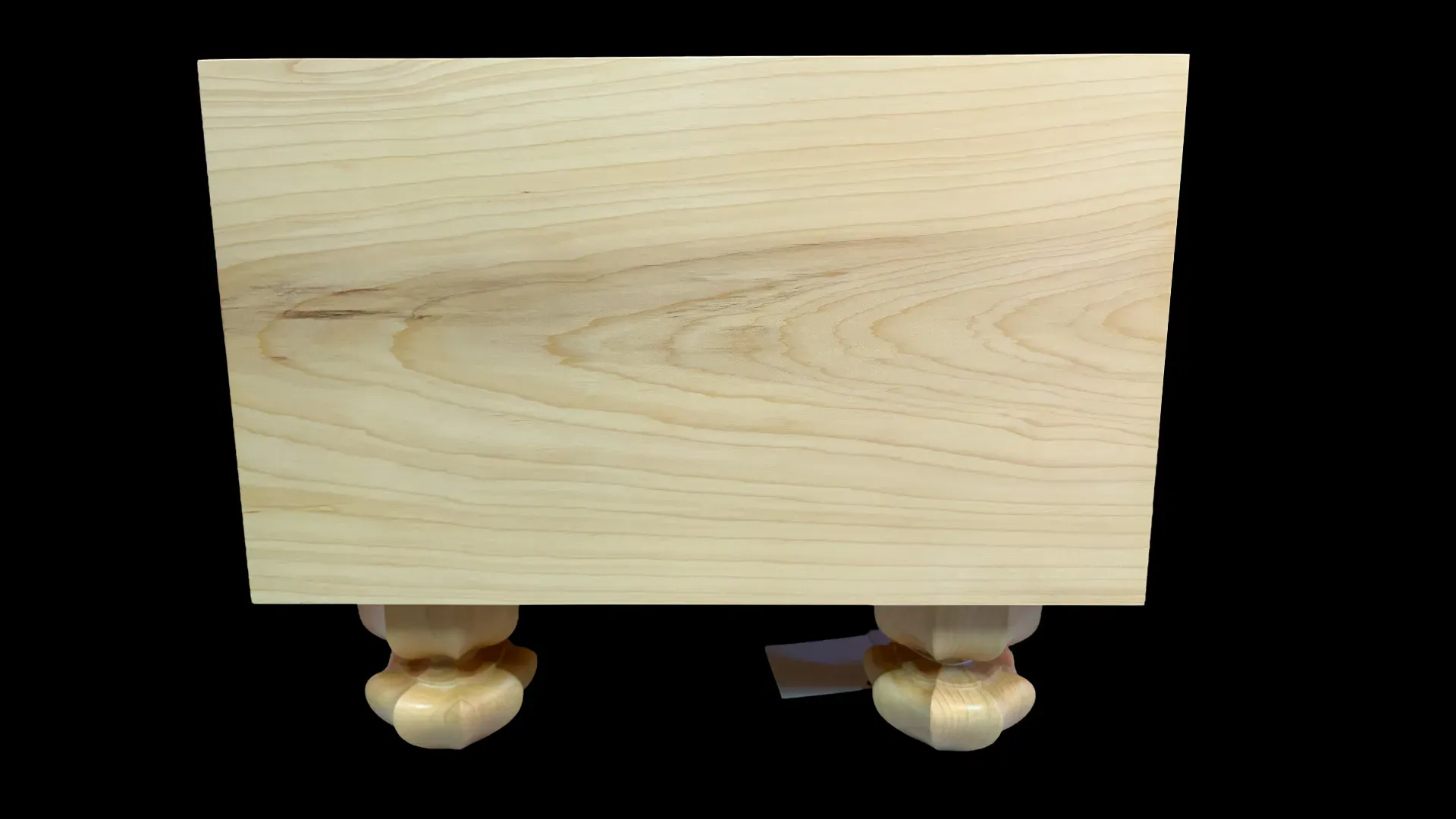 将棋(脚付)7.15寸|九州榧・1枚板柾目の側面のイメージ