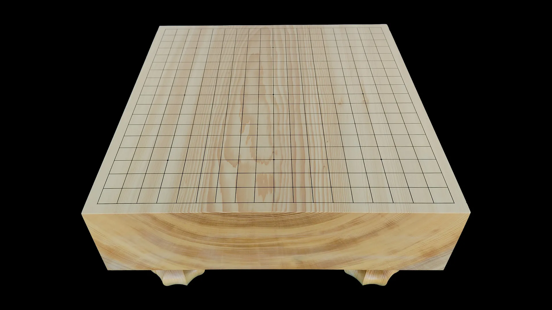 囲碁(脚付)3.75寸|九州榧・1枚板木裏盤