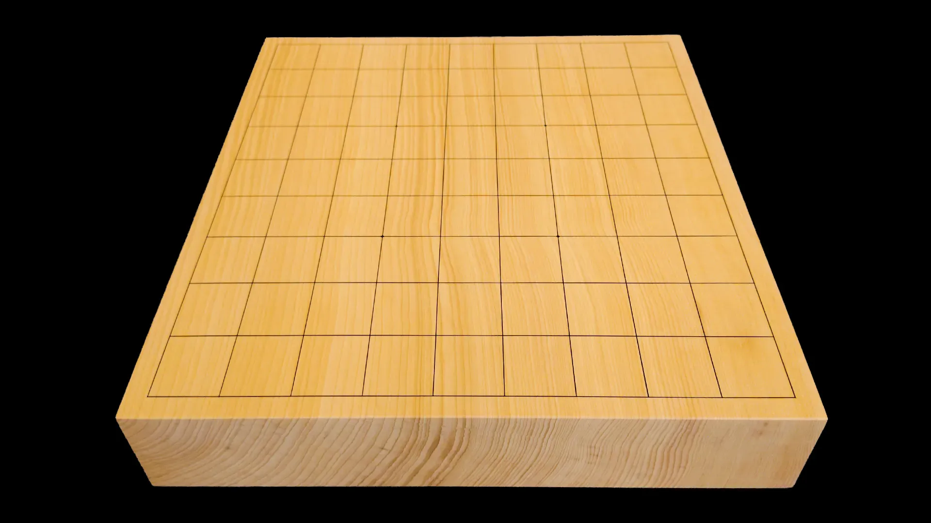 将棋(卓上)2.1寸|九州榧・1枚板柾目の天面イメージ2
