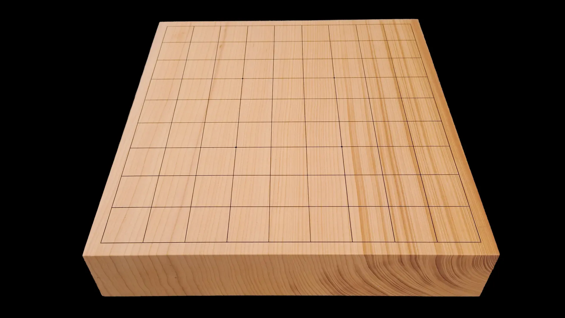 将棋(卓上)2.1寸|九州榧・1枚板柾目の全体イメージ2