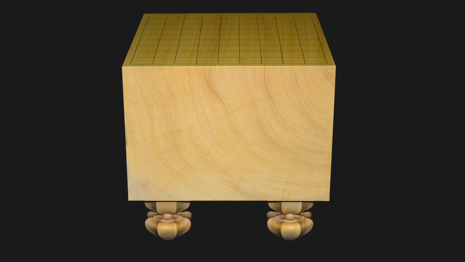 将棋(脚付)7.7寸|九州榧・1枚板柾目のイメージ 1