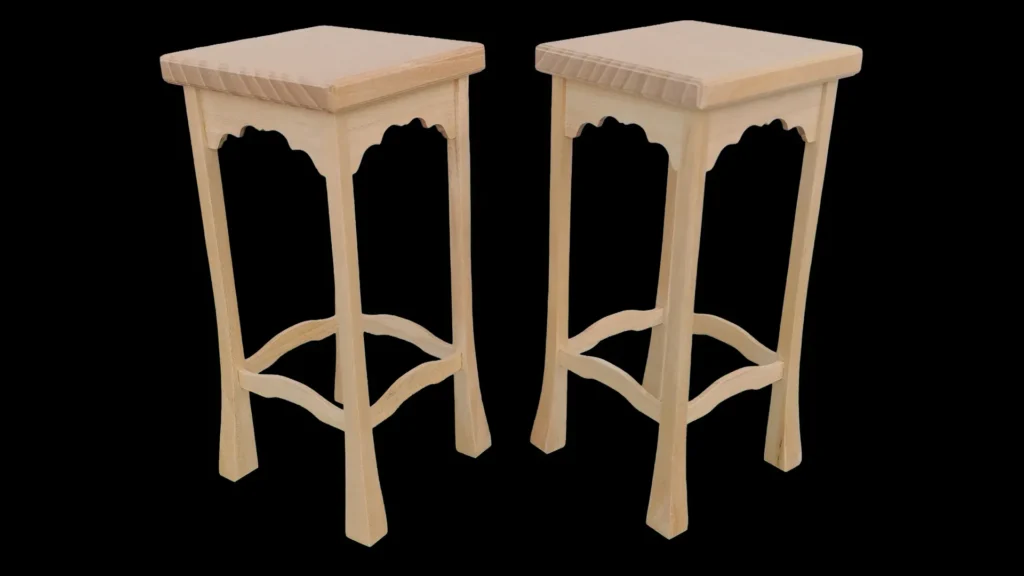 Pair of Shogi piece stands placed side by side