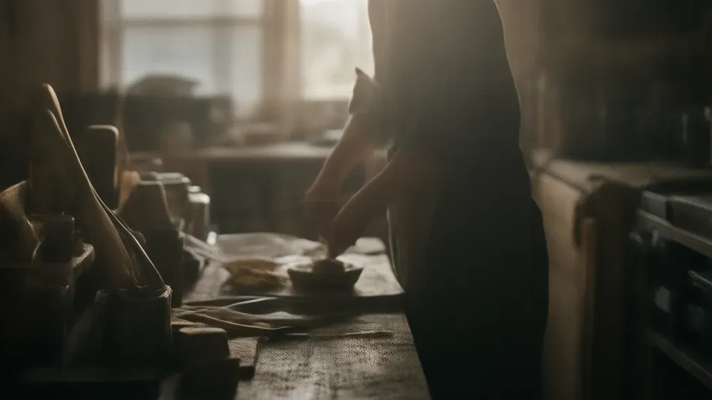 静かな室内に差し込む自然光と、木のある暮らしの気配
