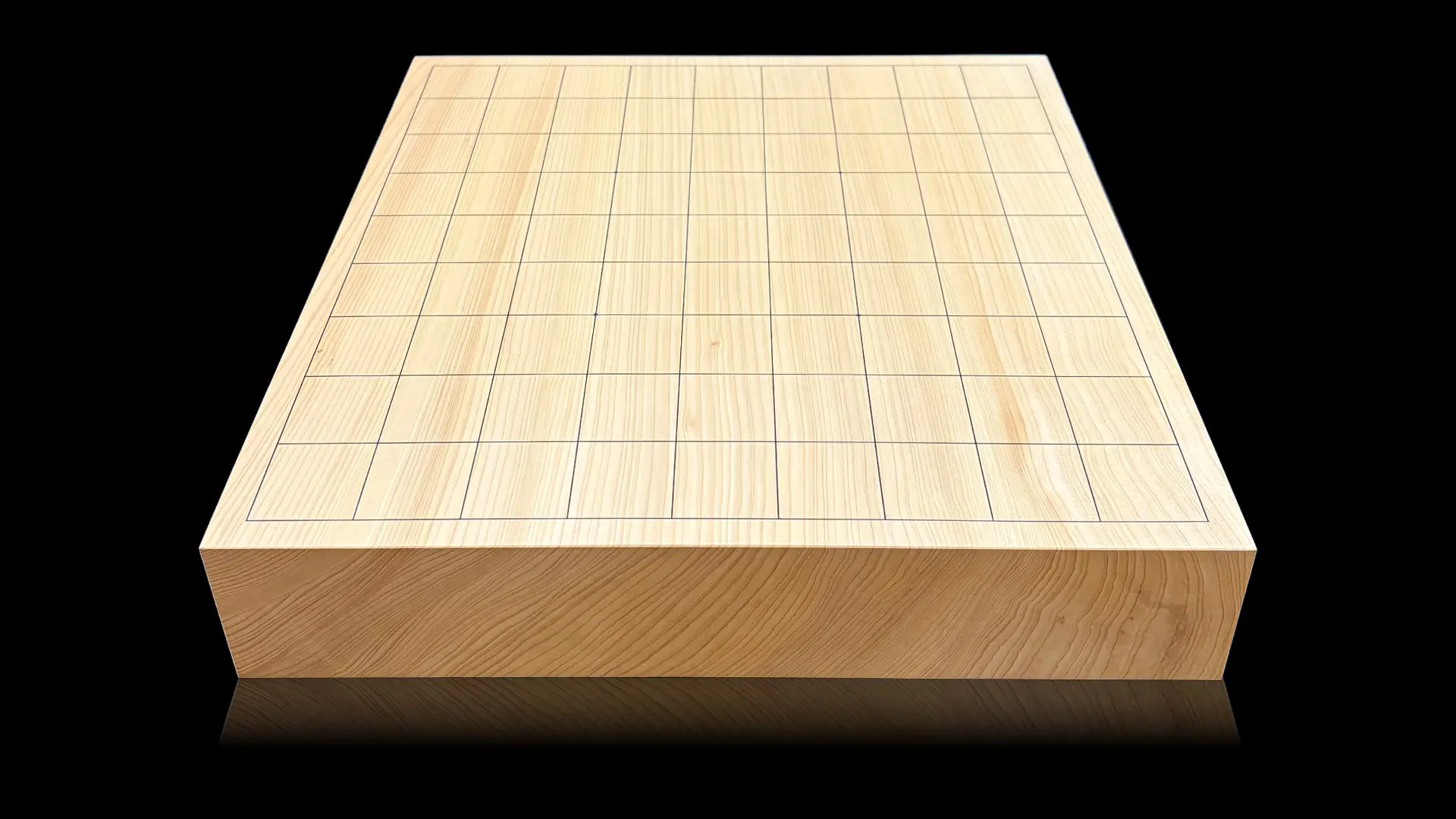 将棋(卓上)2.1寸|九州榧・1枚板柾目の全体イメージ1