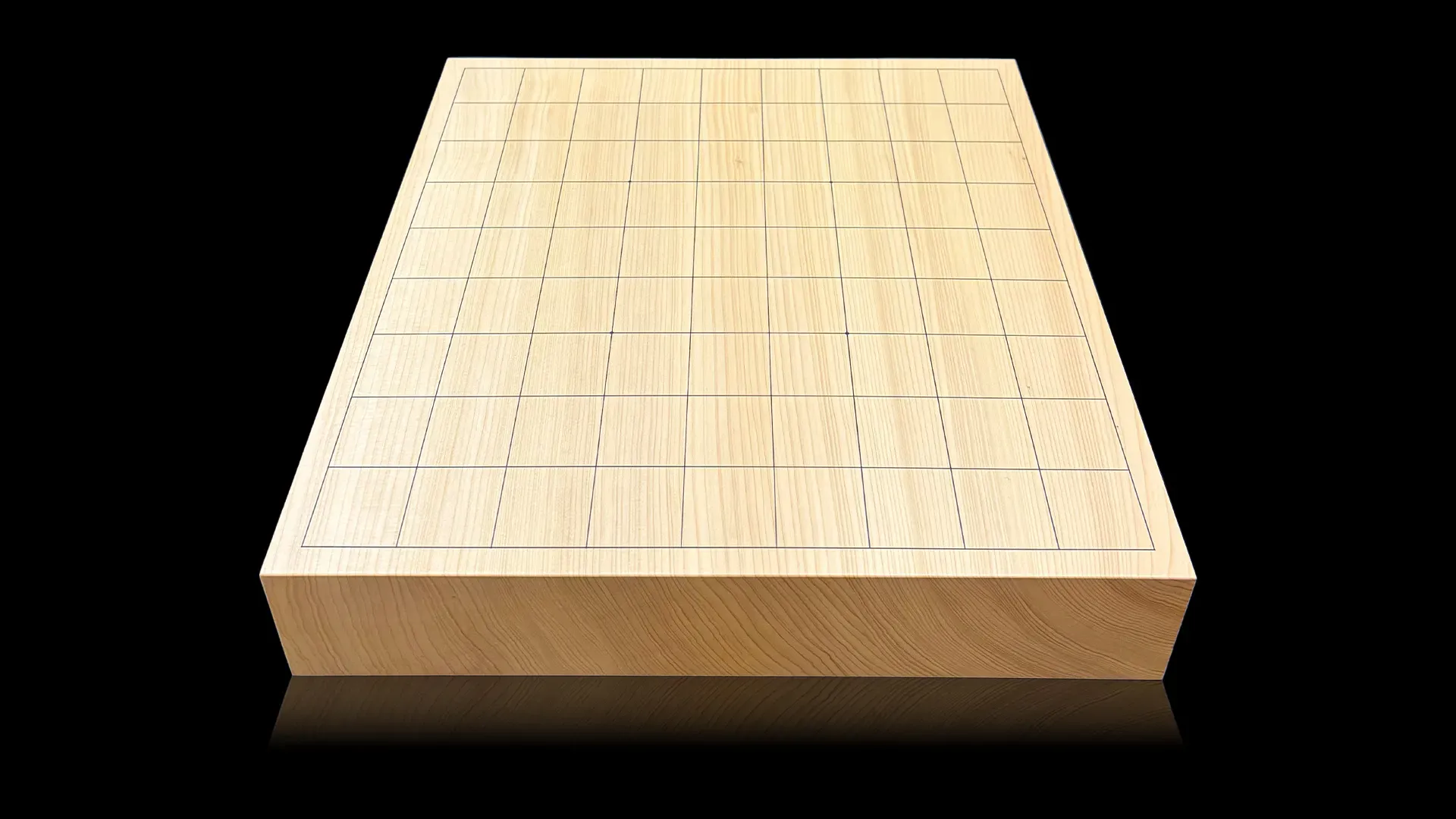 将棋(卓上)2.1寸|九州榧・1枚板柾目の全体イメージ2