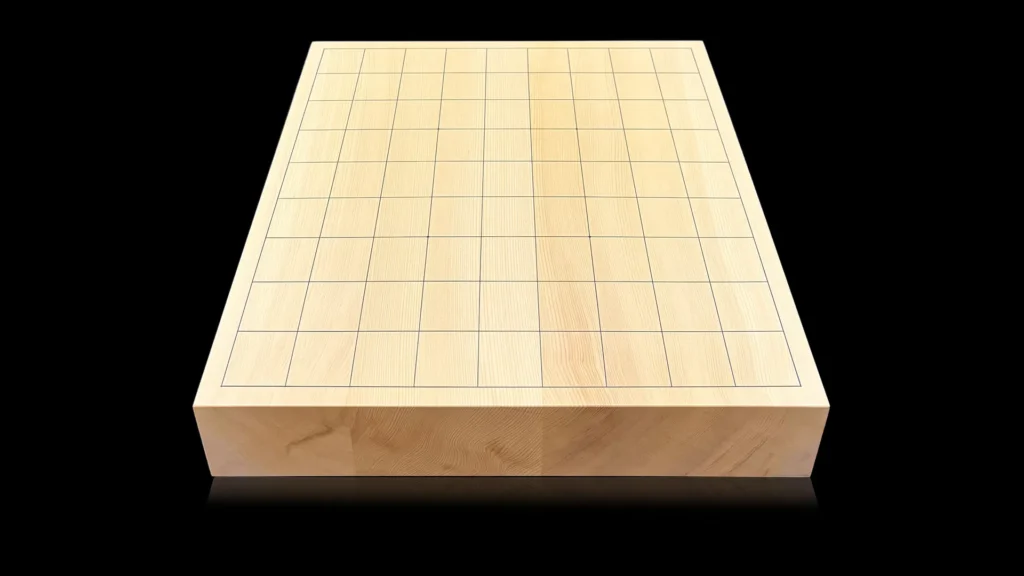 将棋（卓上）2寸｜綾営林署榧・3枚接ぎ柾目の全体イメージ