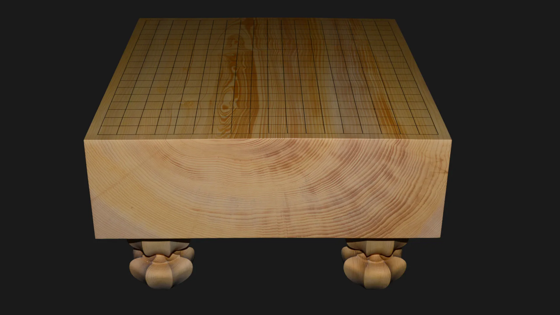 4.5-sun Go Floor Board – Kyushu Kaya, Single-piece, Flat-grain cut (back face) image 1