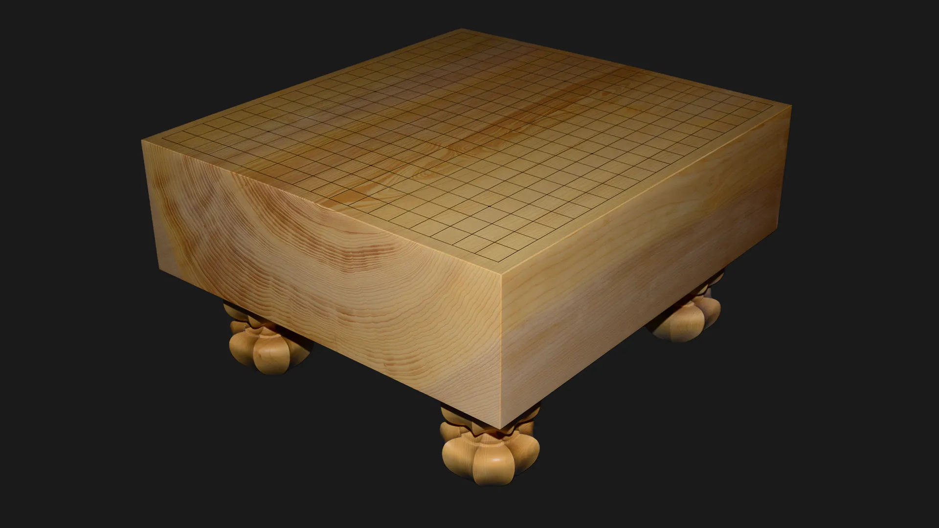 4.5-sun Go Floor Board – Kyushu Kaya, Single-piece, Flat-grain cut (back face) image 2