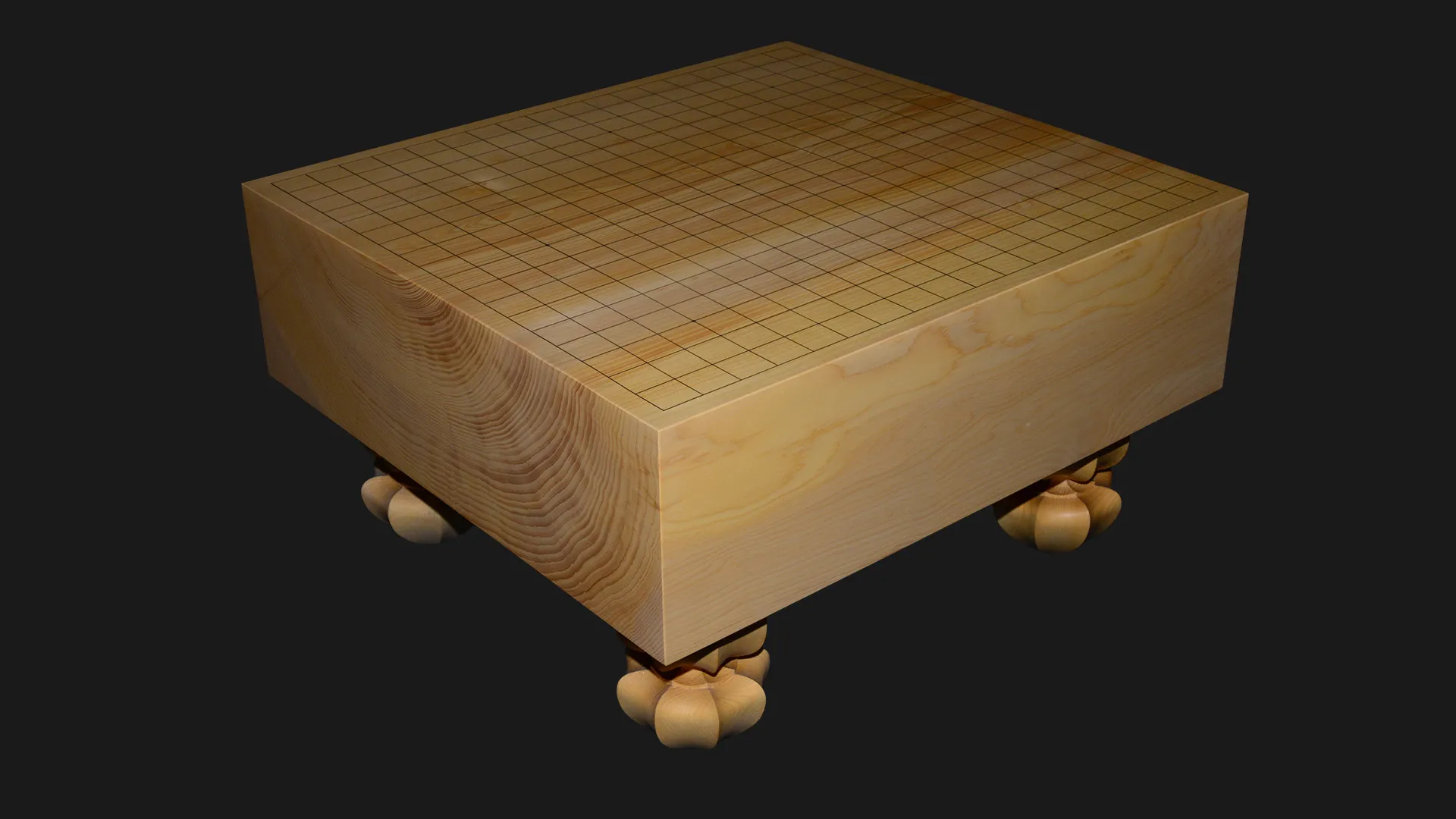 4.5-sun Go Floor Board – Kyushu Kaya, Single-piece, Flat-grain cut (back face) image 3