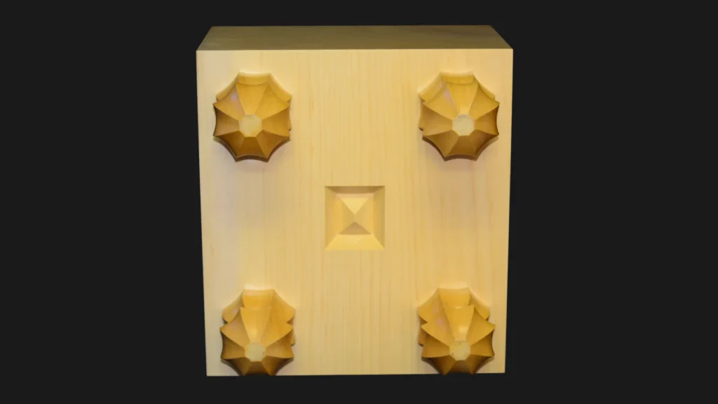 将棋（脚付）7寸｜九州榧・1枚板柾目の底イメージ