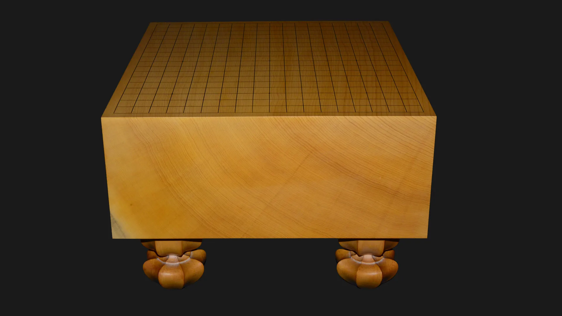 碁盤(脚付)5.8寸|九州榧・1枚板柾目の全体イメージ1