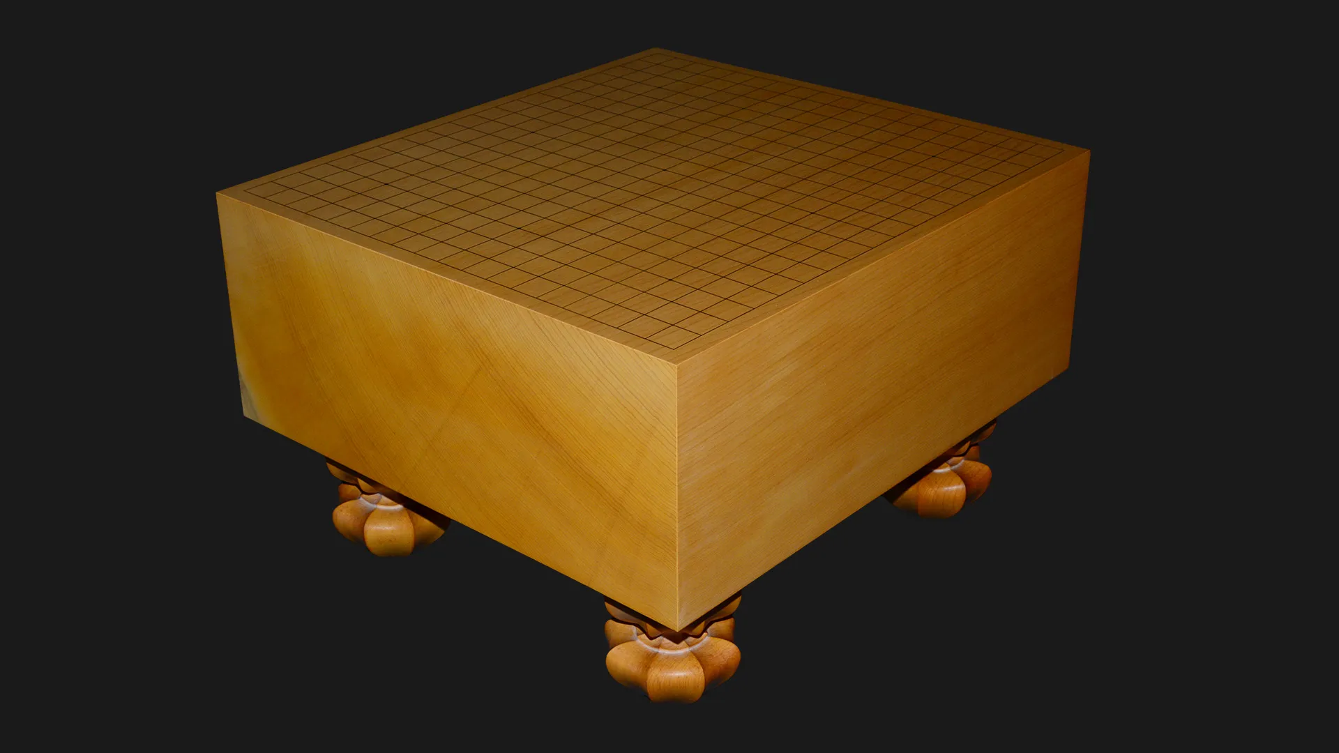 碁盤(脚付)5.8寸|九州榧・1枚板柾目の全体イメージ2