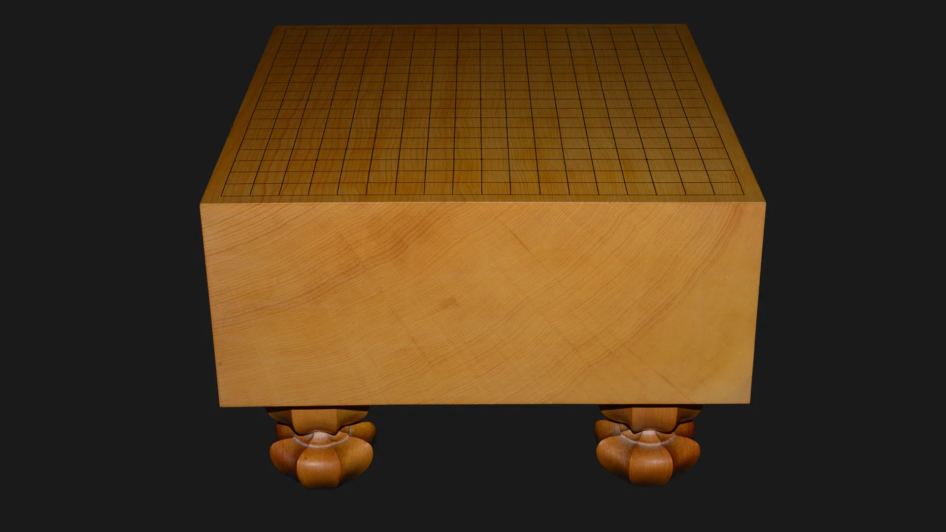 碁盤(脚付)5.8寸|九州榧・1枚板柾目の全体イメージ3