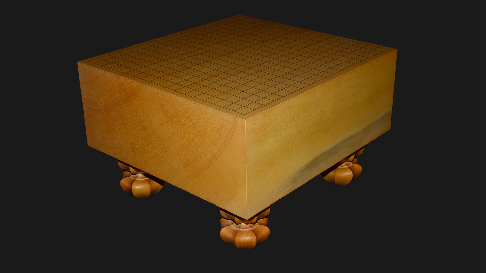 碁盤(脚付)5.8寸|九州榧・1枚板柾目の全体イメージ4