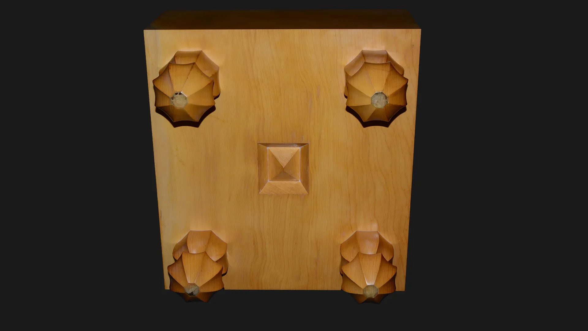 碁盤(脚付)5.8寸|九州榧・1枚板柾目の底面イメージ