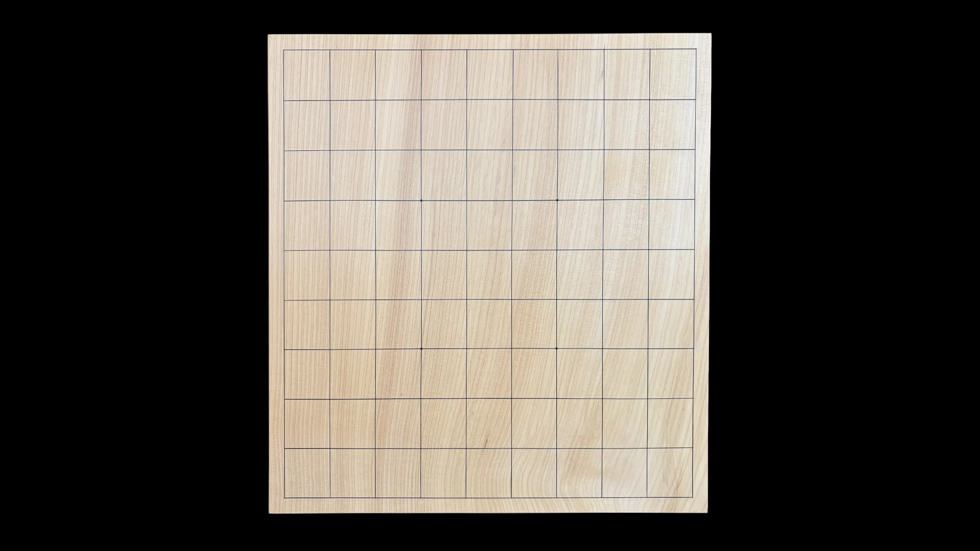 将棋(卓上)2寸|九州榧・1枚板柾目の天面イメージ