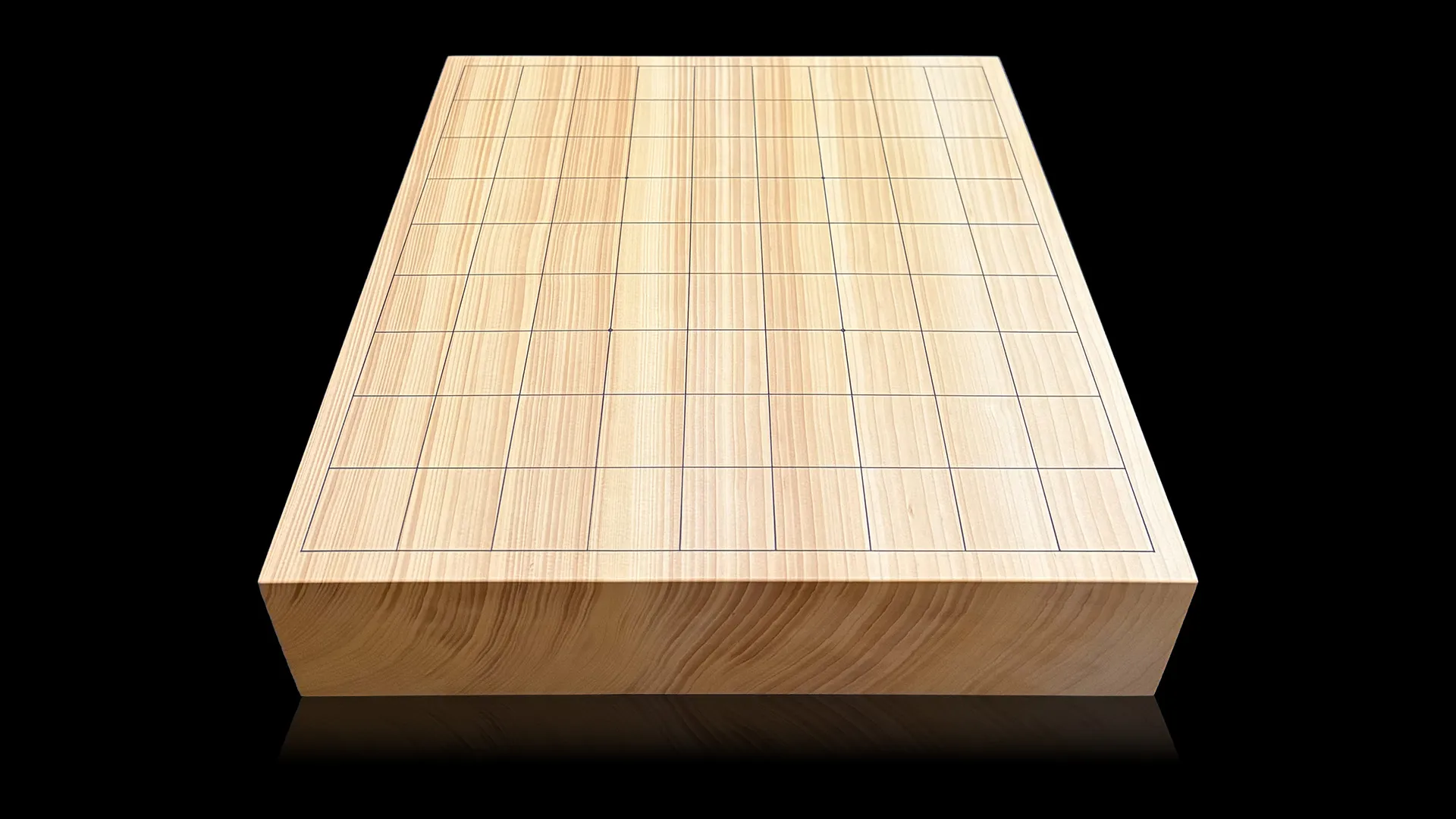 将棋(卓上)2.45寸|九州榧・1枚板柾目の全体イメージ2