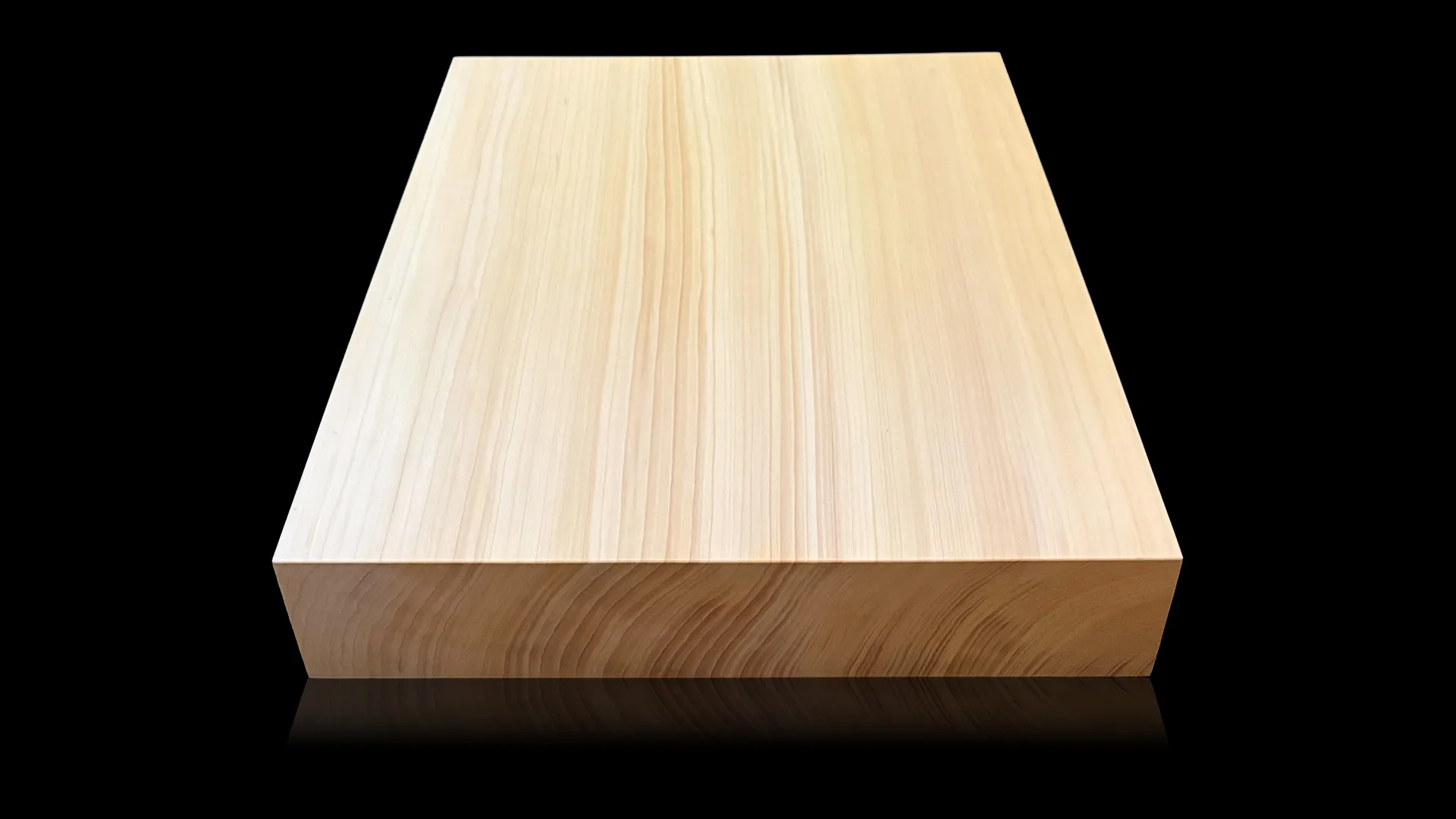 将棋(卓上)2.45寸|九州榧・1枚板柾目の底面イメージ