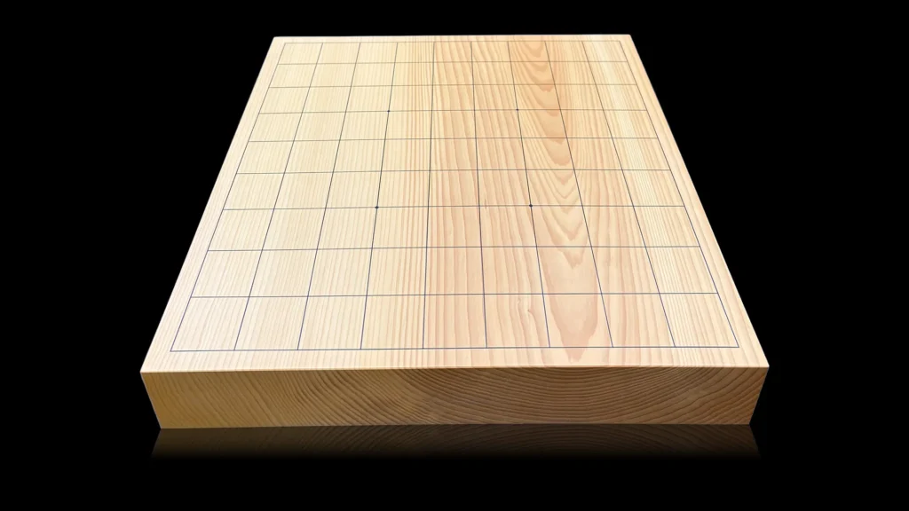 1.7-sun Shogi Table Board – Aya National Forest Kaya, Single-piece, Flat-grain cut (back face) - image 1