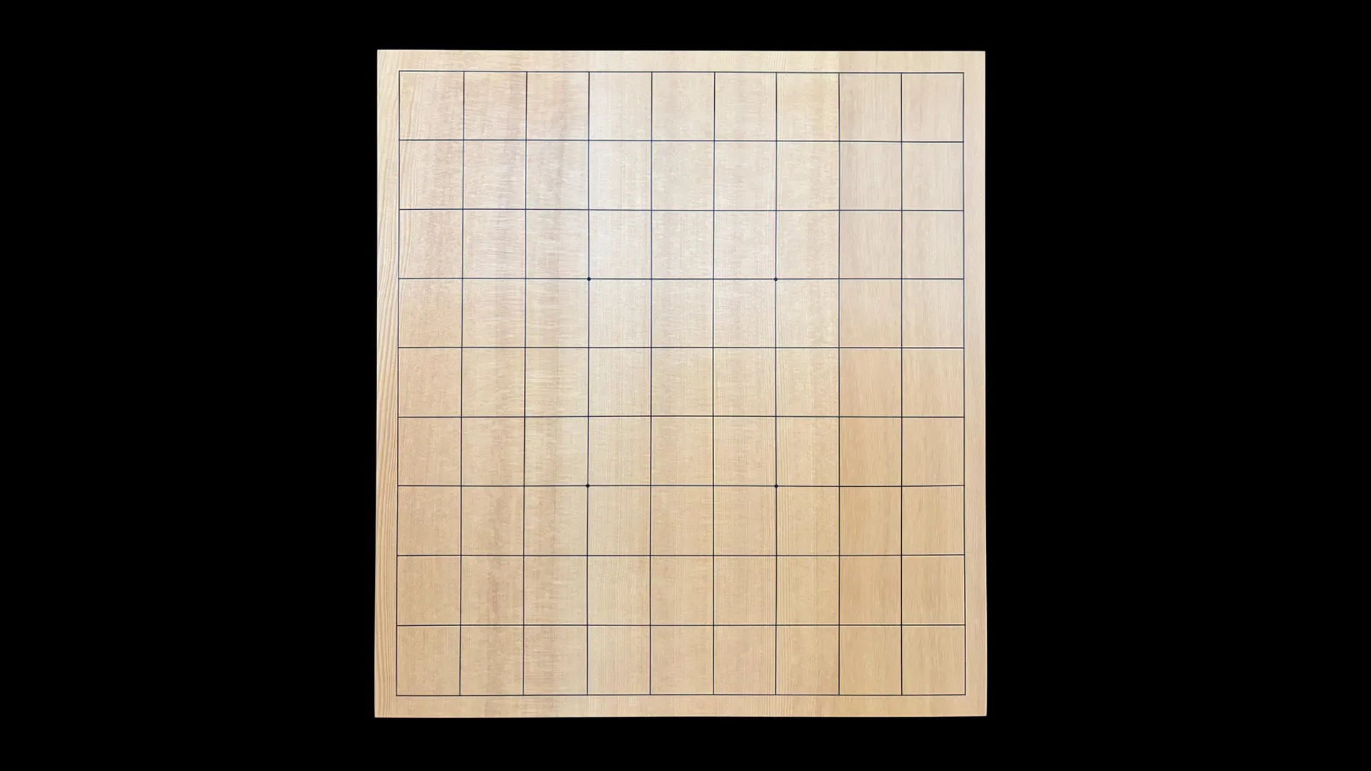 将棋(卓上)2.05寸|島根県産榧・3枚接ぎ盤柾目の天面イメージ