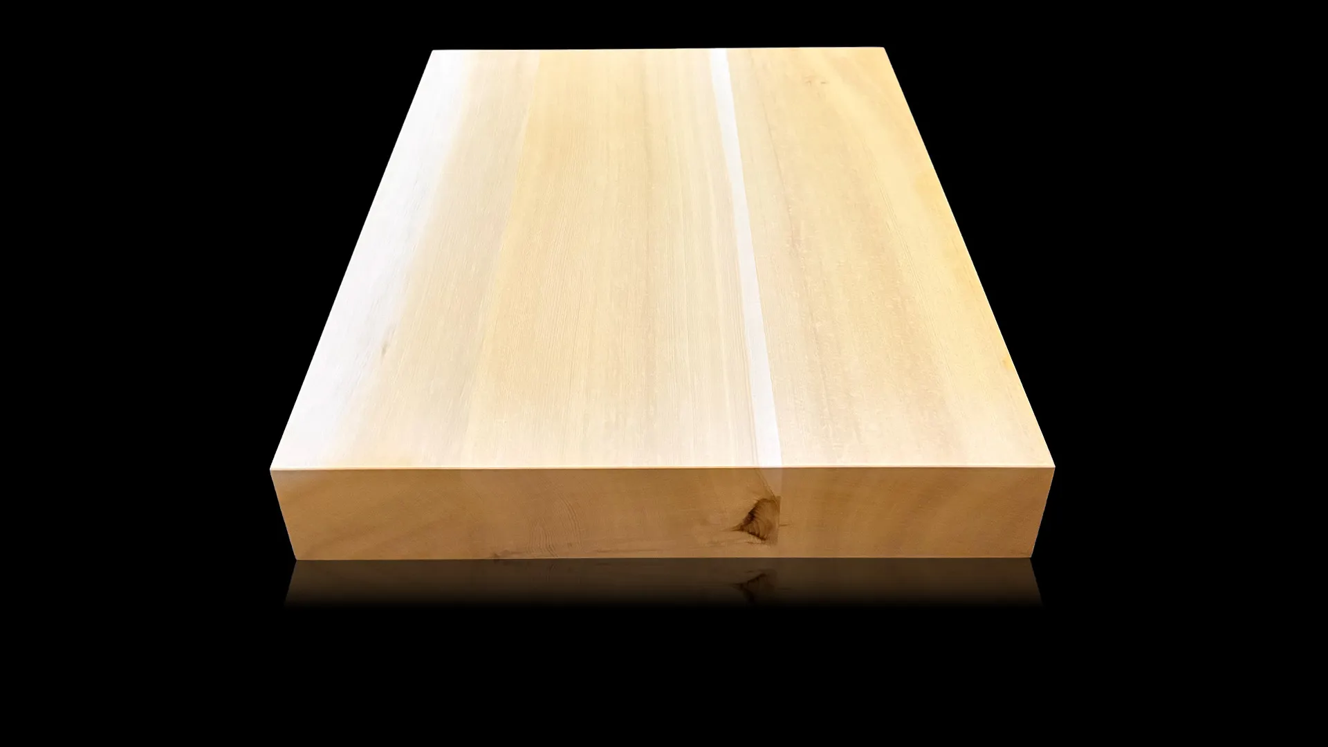 将棋(卓上)2.05寸|島根県産榧・3枚接ぎ盤柾目の底面イメージ