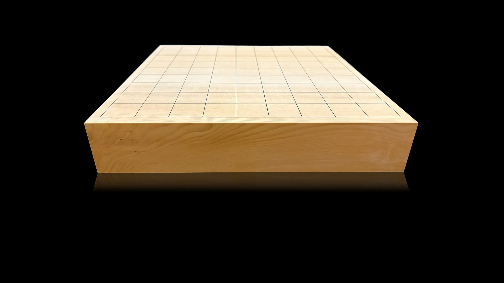 将棋(卓上)2.05寸|島根県産榧・3枚接ぎ盤柾目の側面イメージ