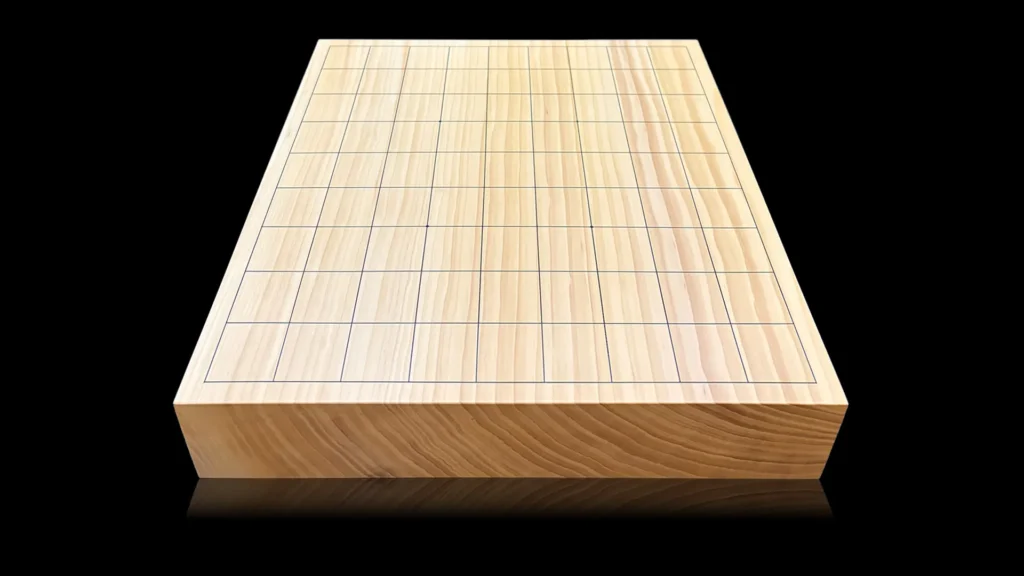 2.1-sun Shogi Table Board – Kyushu Kaya, Single-piece, Straight-grain cut - image 1