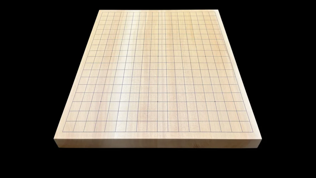 1.35-sun Go Table Board – Kyushu Kaya, 4-piece laminated, Straight-grain cut image 1