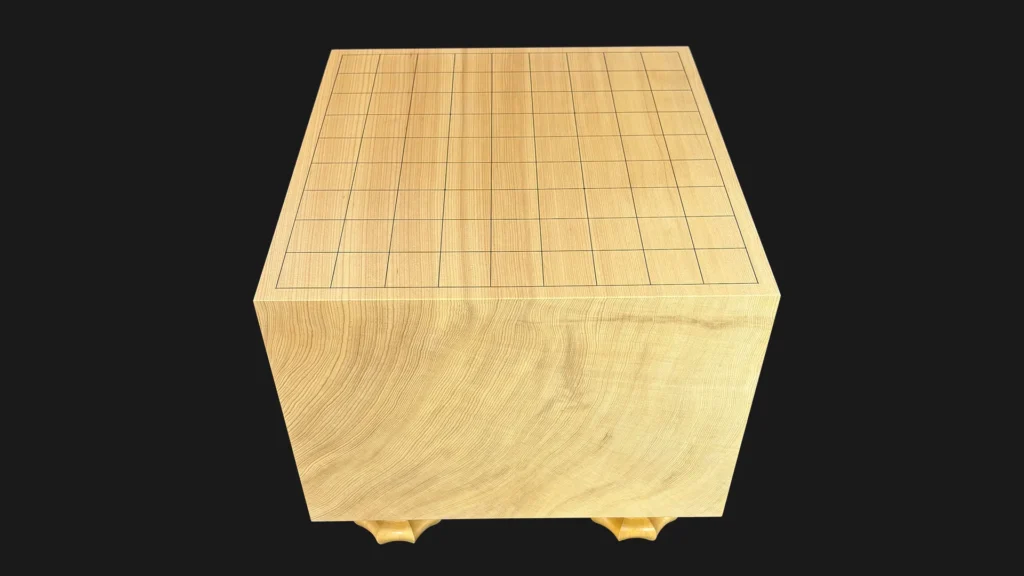 将棋（脚付）7寸｜島根県産榧・1枚板柾目の全体イメージ 3