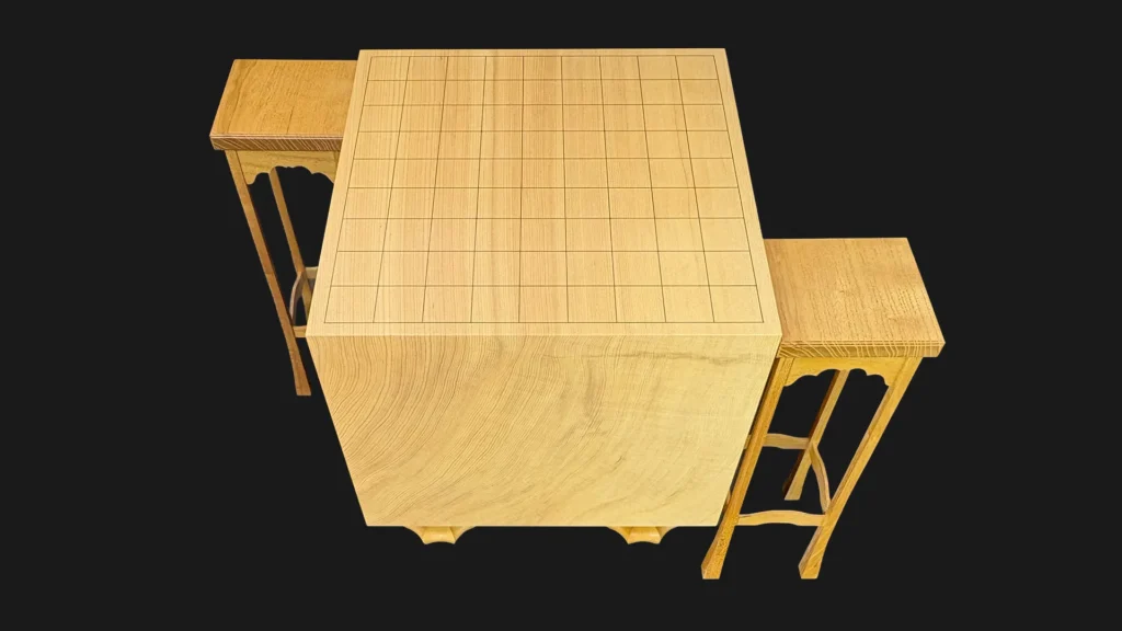 将棋（脚付）7寸｜島根県産榧・1枚板柾目の全体イメージ 7