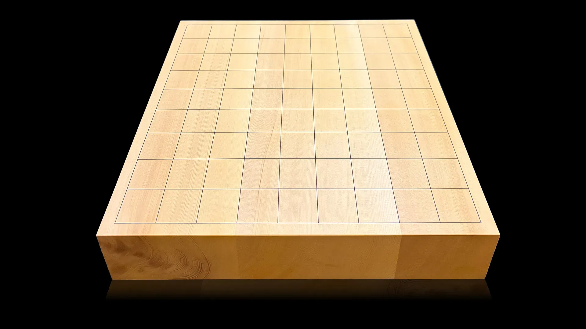 将棋(卓上)2寸|宮崎榧・3枚接ぎ盤柾目の全体イメージ 2