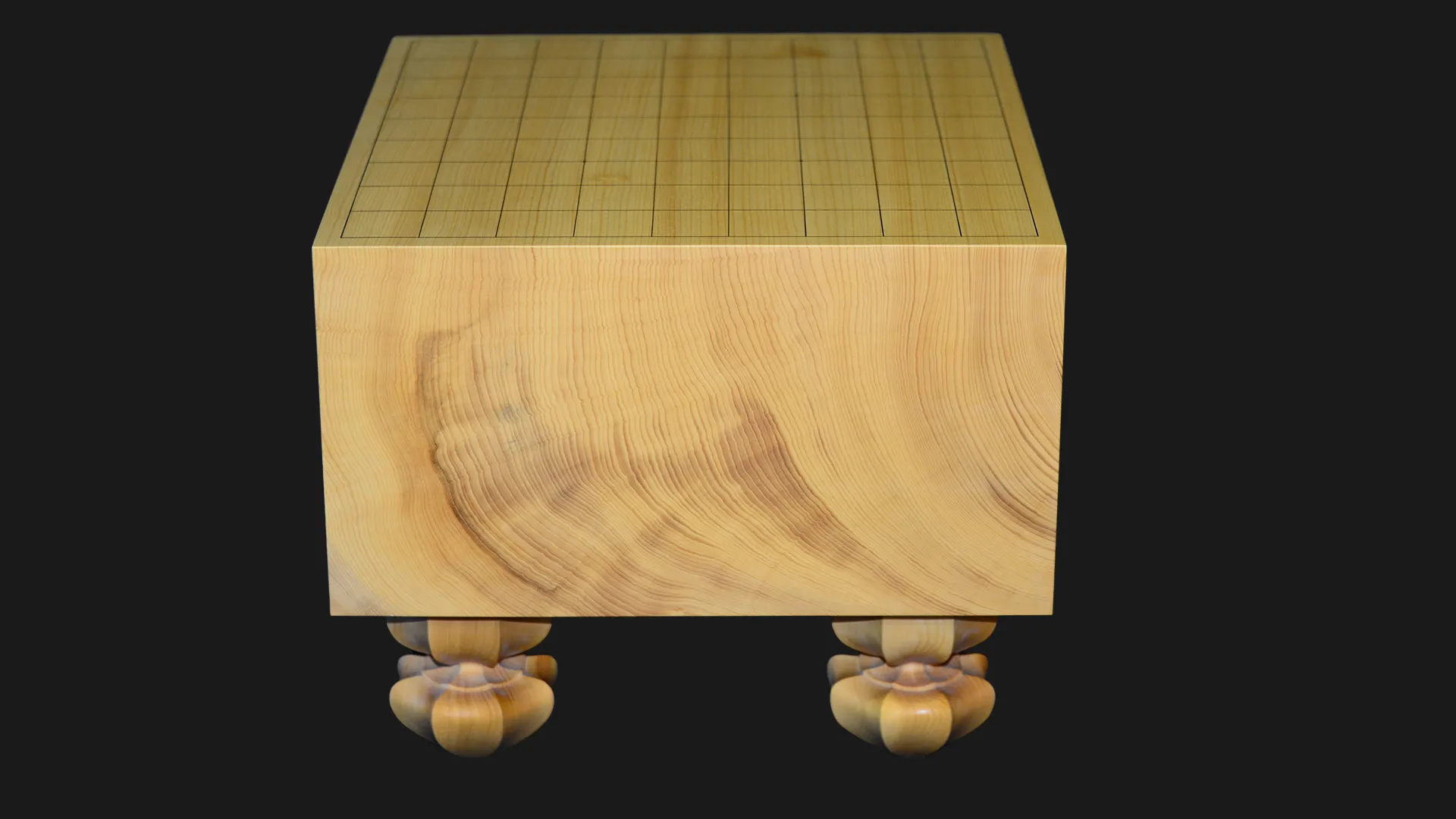 6-sun Shogi Floor Board – Kyushu Kaya, Single-piece, Straight-grain cut image 3