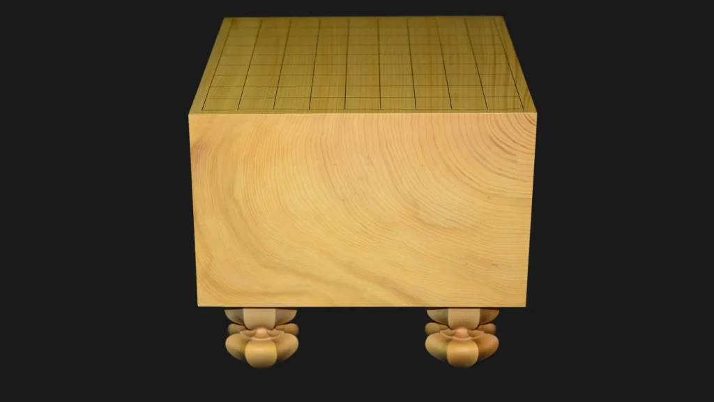 将棋（脚付）6.85寸｜九州榧・1枚板柾目 | 熊須碁盤店