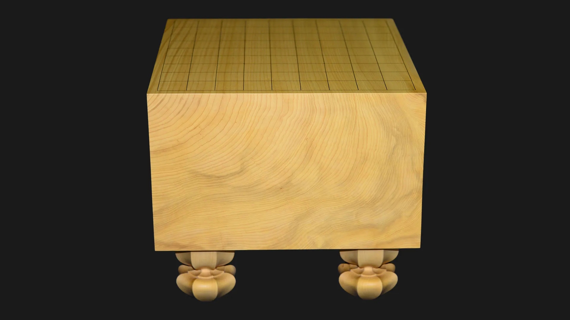【手作り/中古】将棋盤 ブビンガ材 一枚板 貴重材 将棋（脚付）6.85寸｜九州榧・1枚板柾目 | 熊須碁盤店