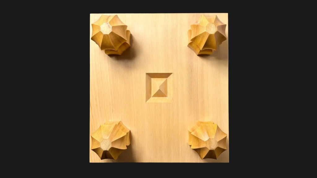 将棋（脚付）6.05寸｜島根県産榧・1枚板柾目のイメージ 6