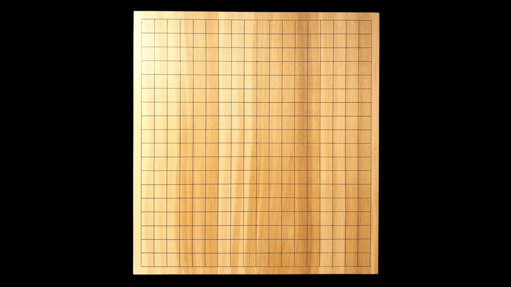 碁盤(卓上)1.9寸|綾営林署榧・4枚接ぎ盤柾目の全体イメージ 03