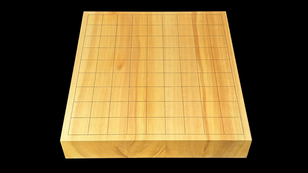 将棋（卓上）1.95寸｜綾営林署榧・3枚接ぎ盤柾目 【品番：ST41】の全体イメージ 1